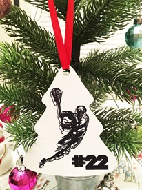 OR-M Customized Lacrosse Player Tree Ornament